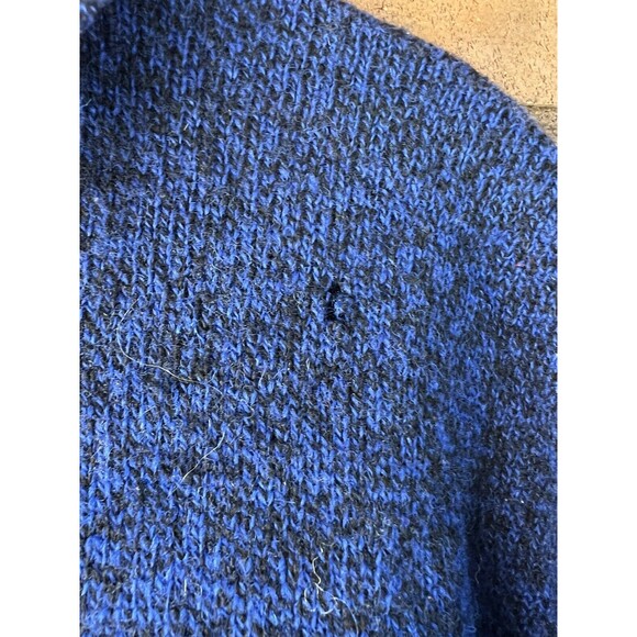 United Colours of Benetton Polo Sweater Shetland Wool Italy VTG | Blue | Size XL - Picture 10 of 15